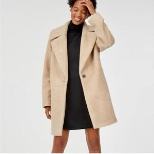 Club Monaco Wool Blend Teddy Faux Sherpa Coat XS